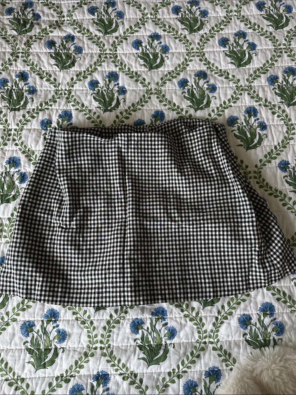 GAP Black and White Gingham Mini Skort